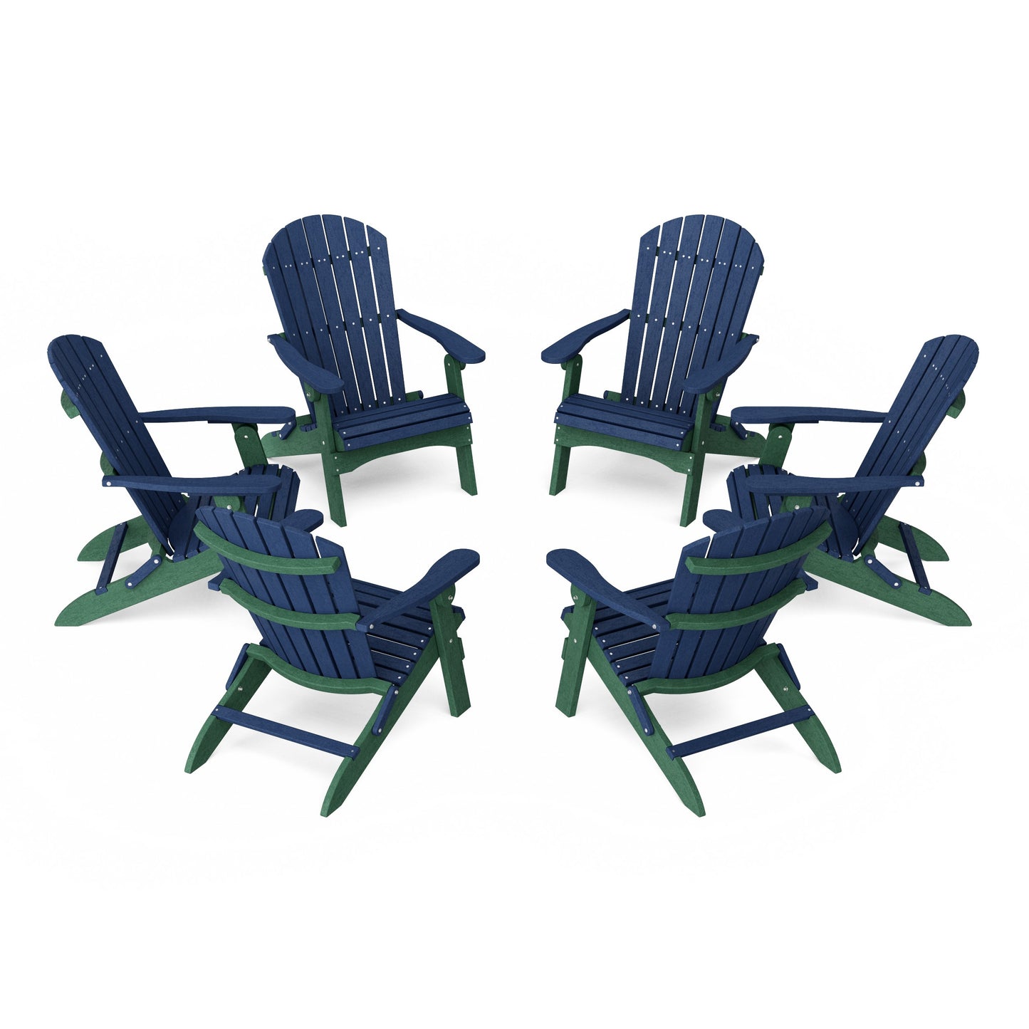 Heritage Folding Adirondack Chairs Set of 6
