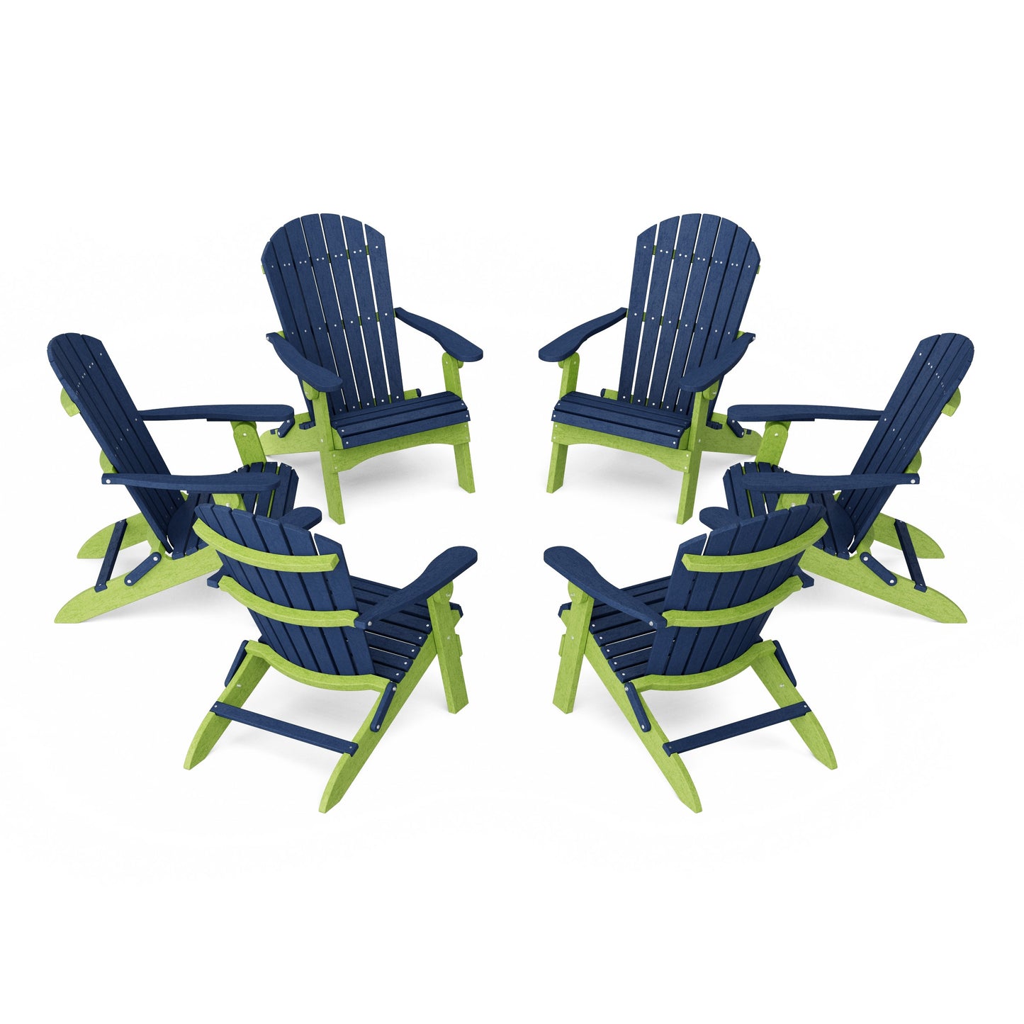Heritage Folding Adirondack Chairs Set of 6