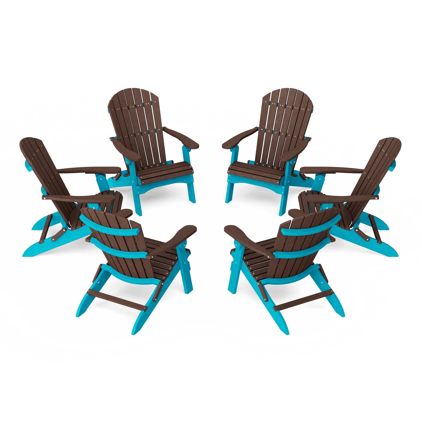 Heritage Folding Adirondack Chairs Set of 6