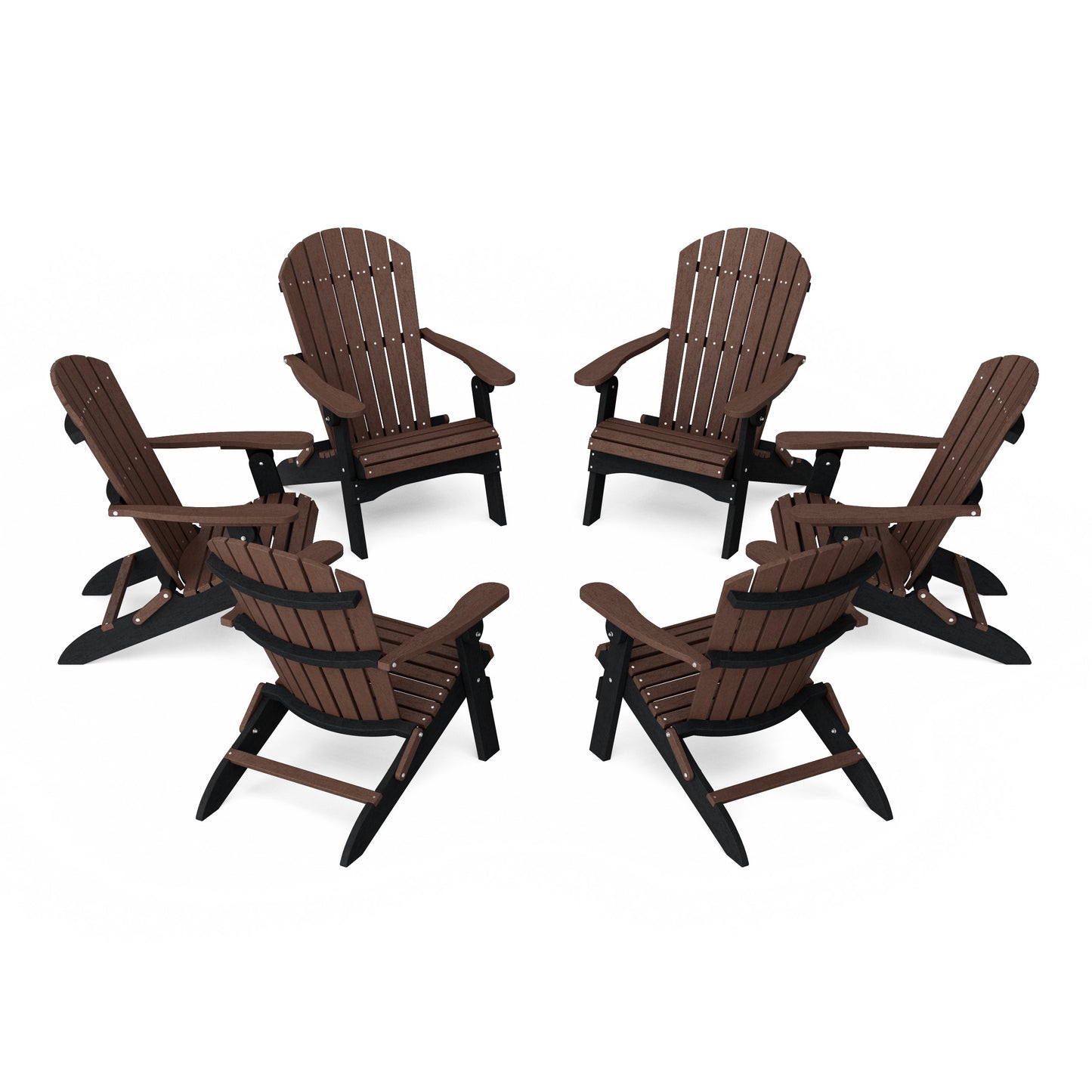 Heritage Folding Adirondack Chairs Set of 6