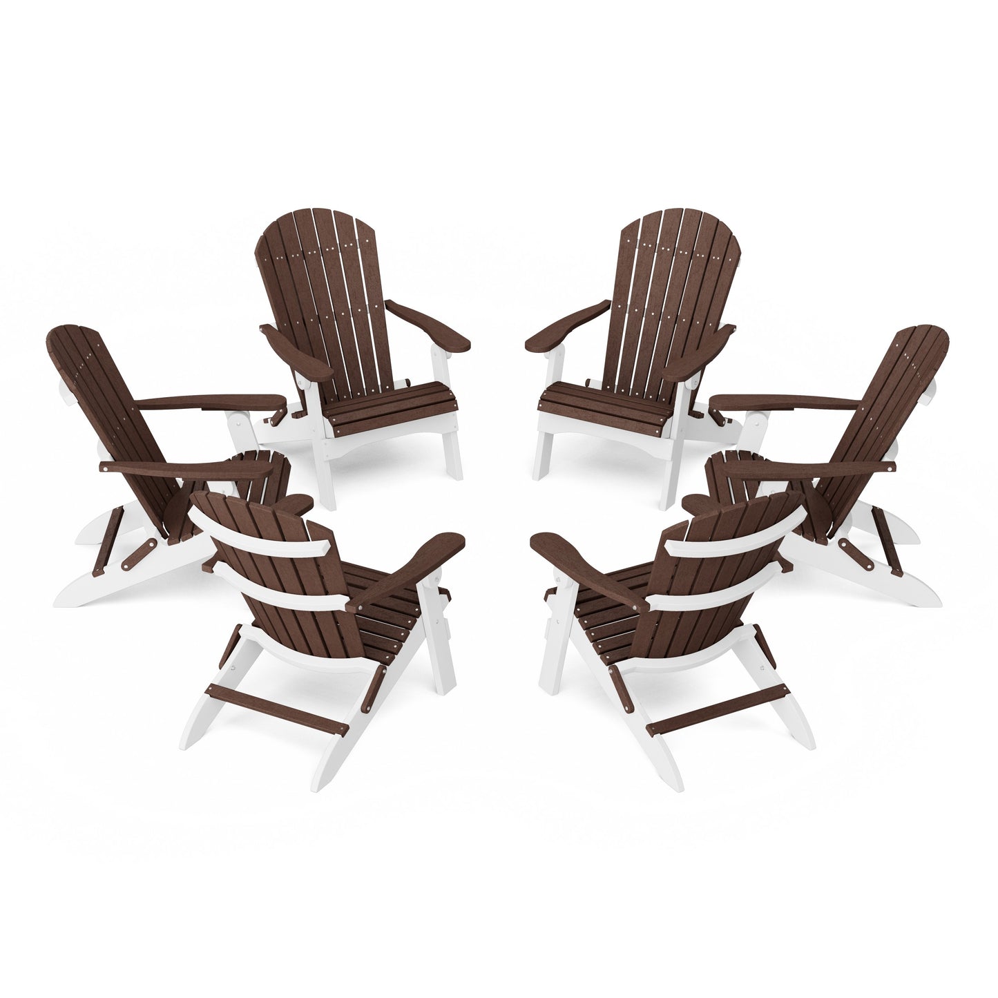 Heritage Folding Adirondack Chairs Set of 6