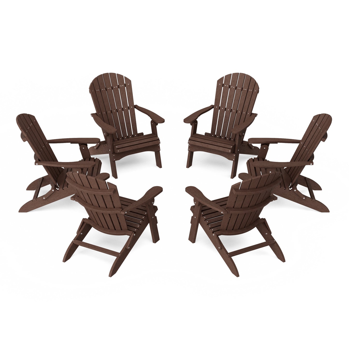 Heritage Folding Adirondack Chairs Set of 6