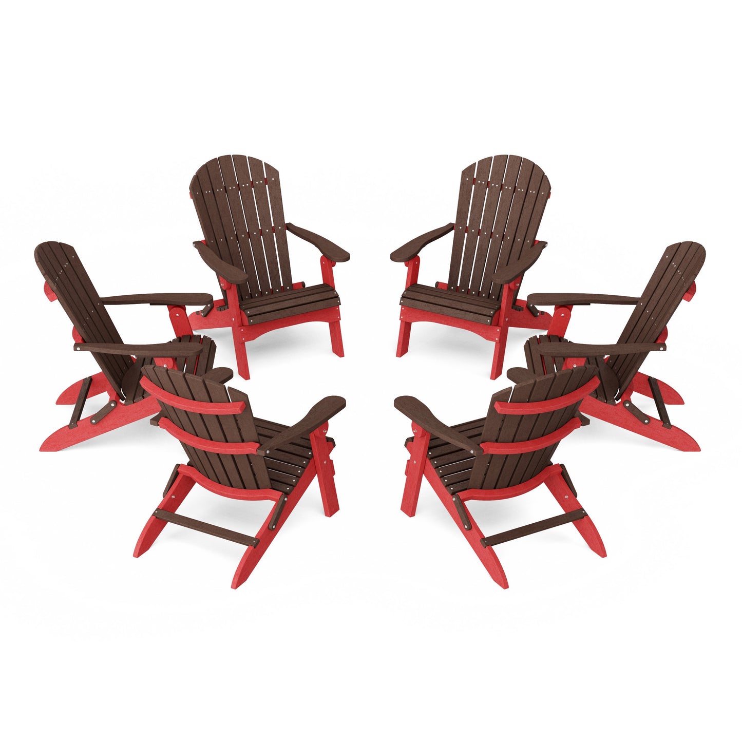 Heritage Folding Adirondack Chairs Set of 6