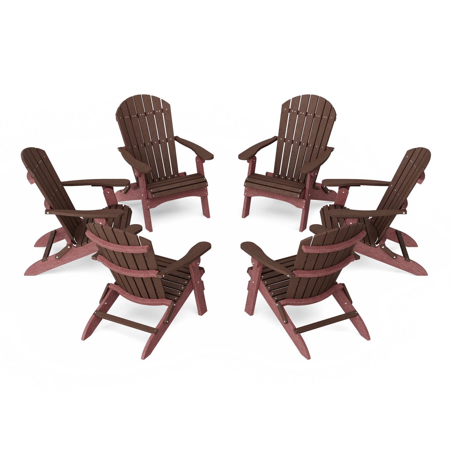 Heritage Folding Adirondack Chairs Set of 6