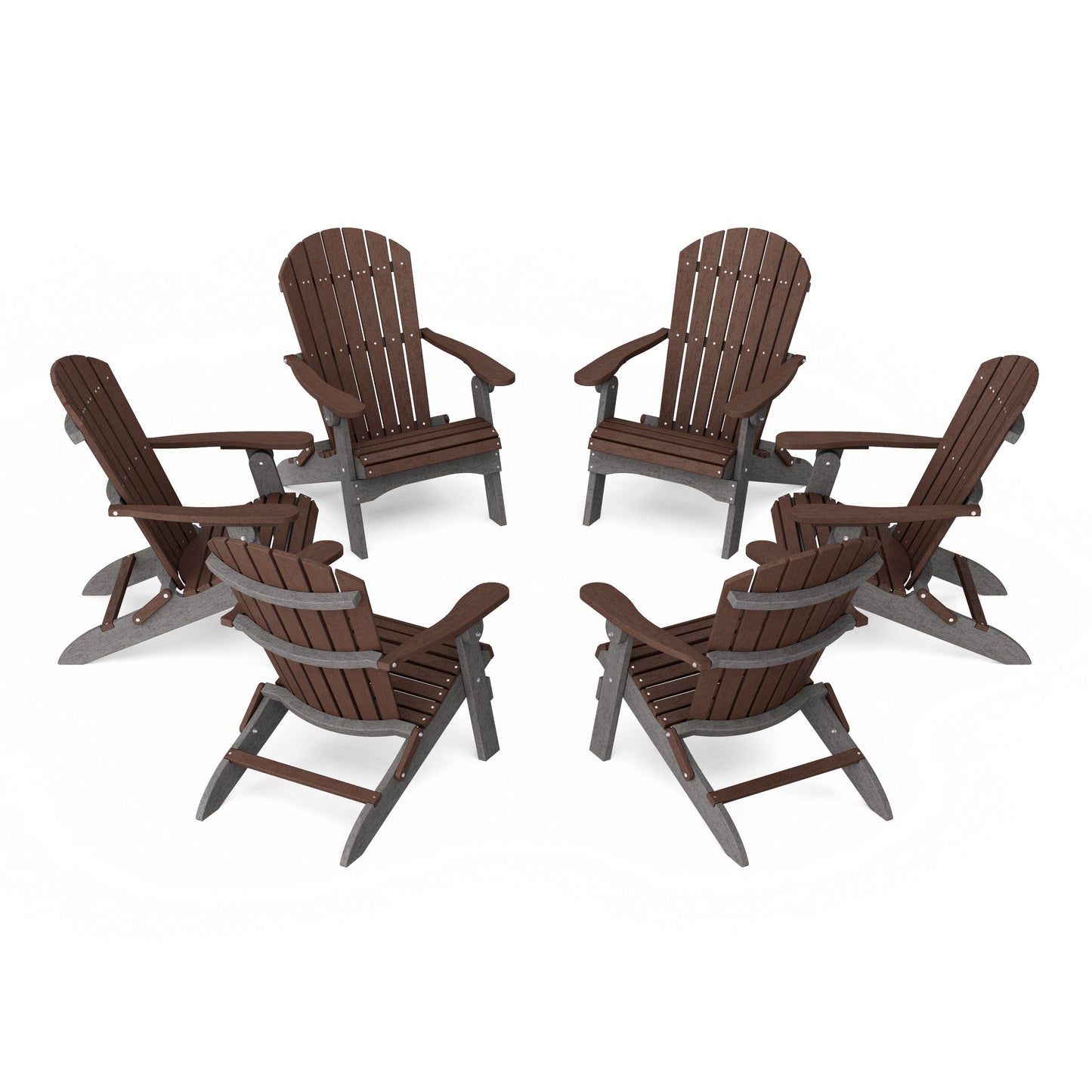 Heritage Folding Adirondack Chairs Set of 6