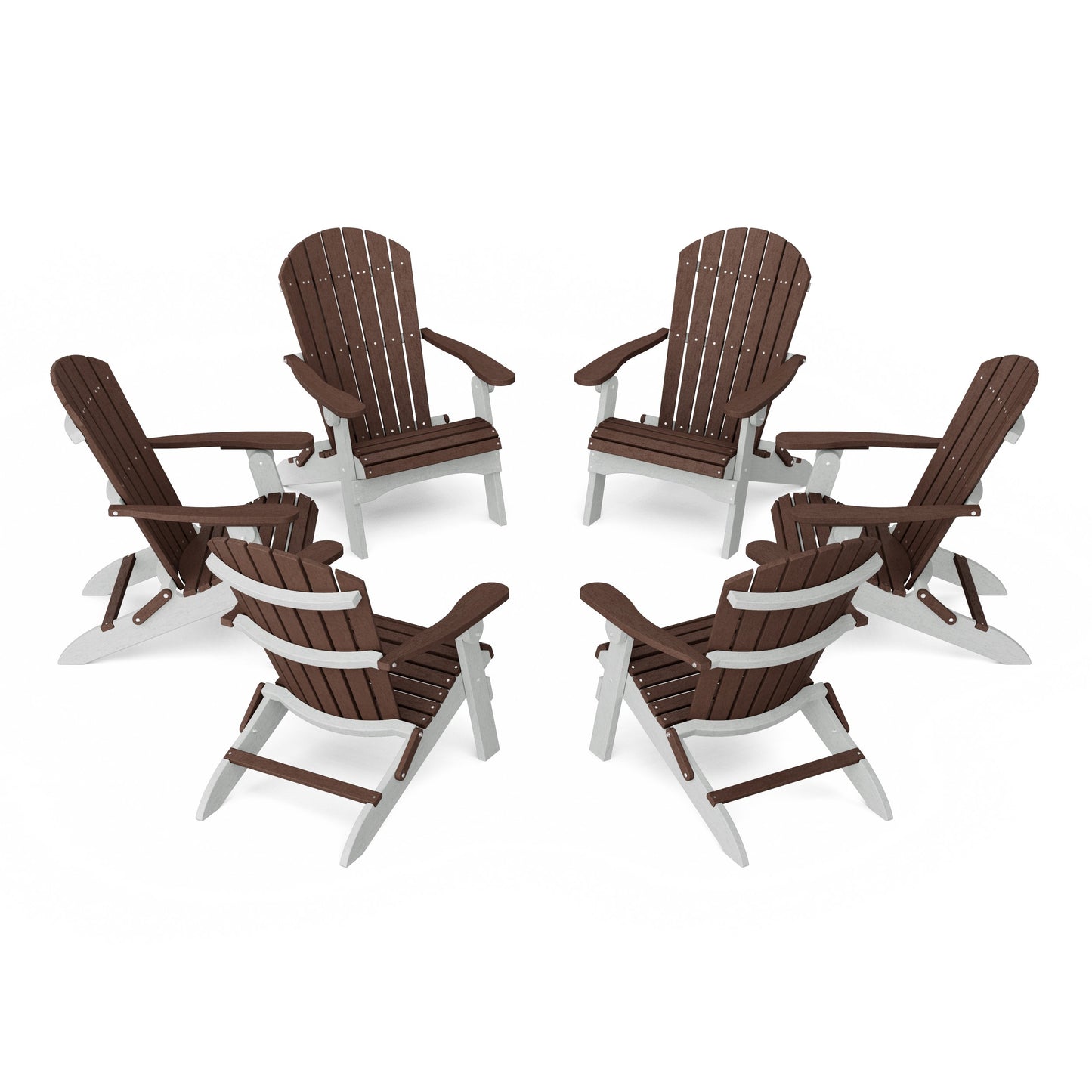 Heritage Folding Adirondack Chairs Set of 6