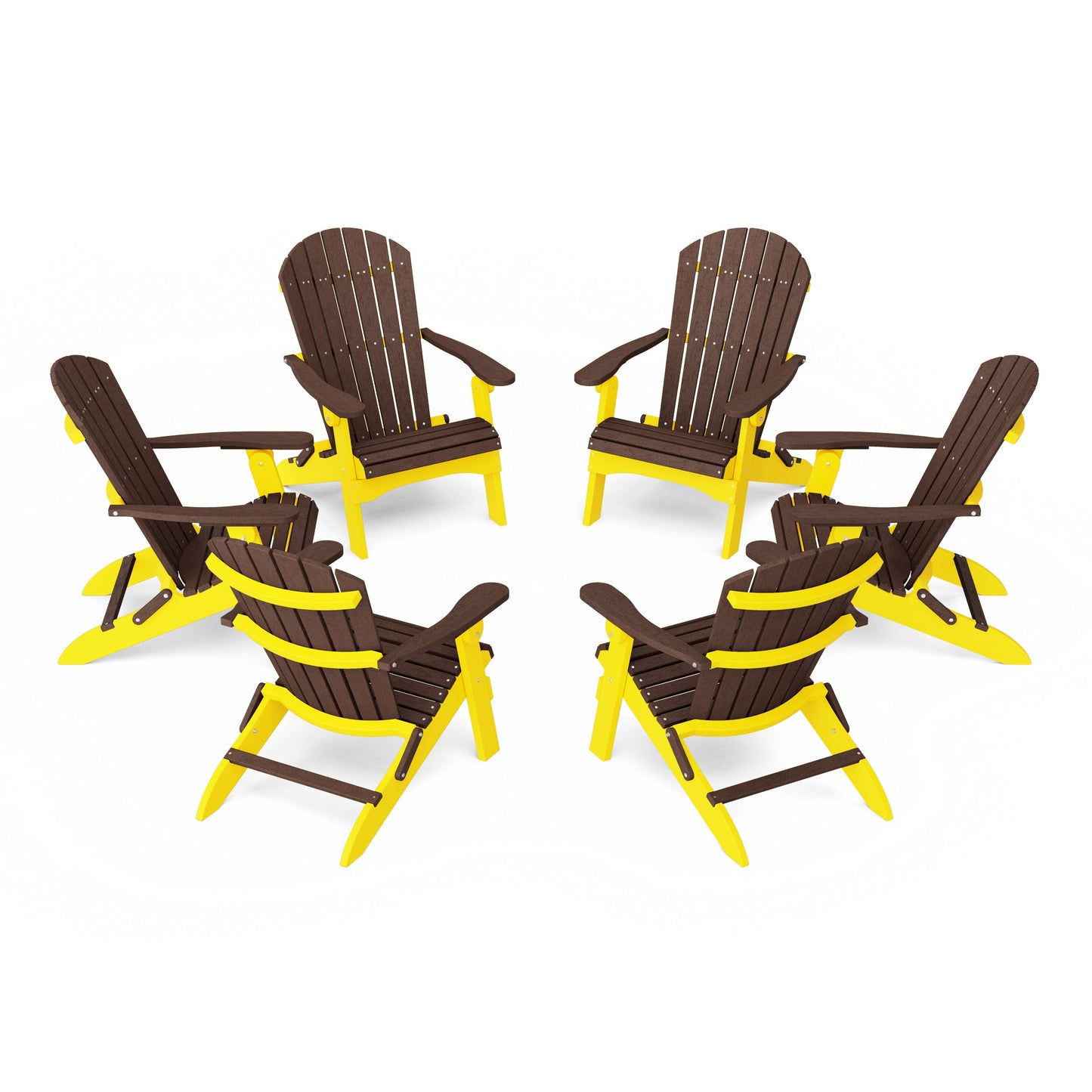 Heritage Folding Adirondack Chairs Set of 6