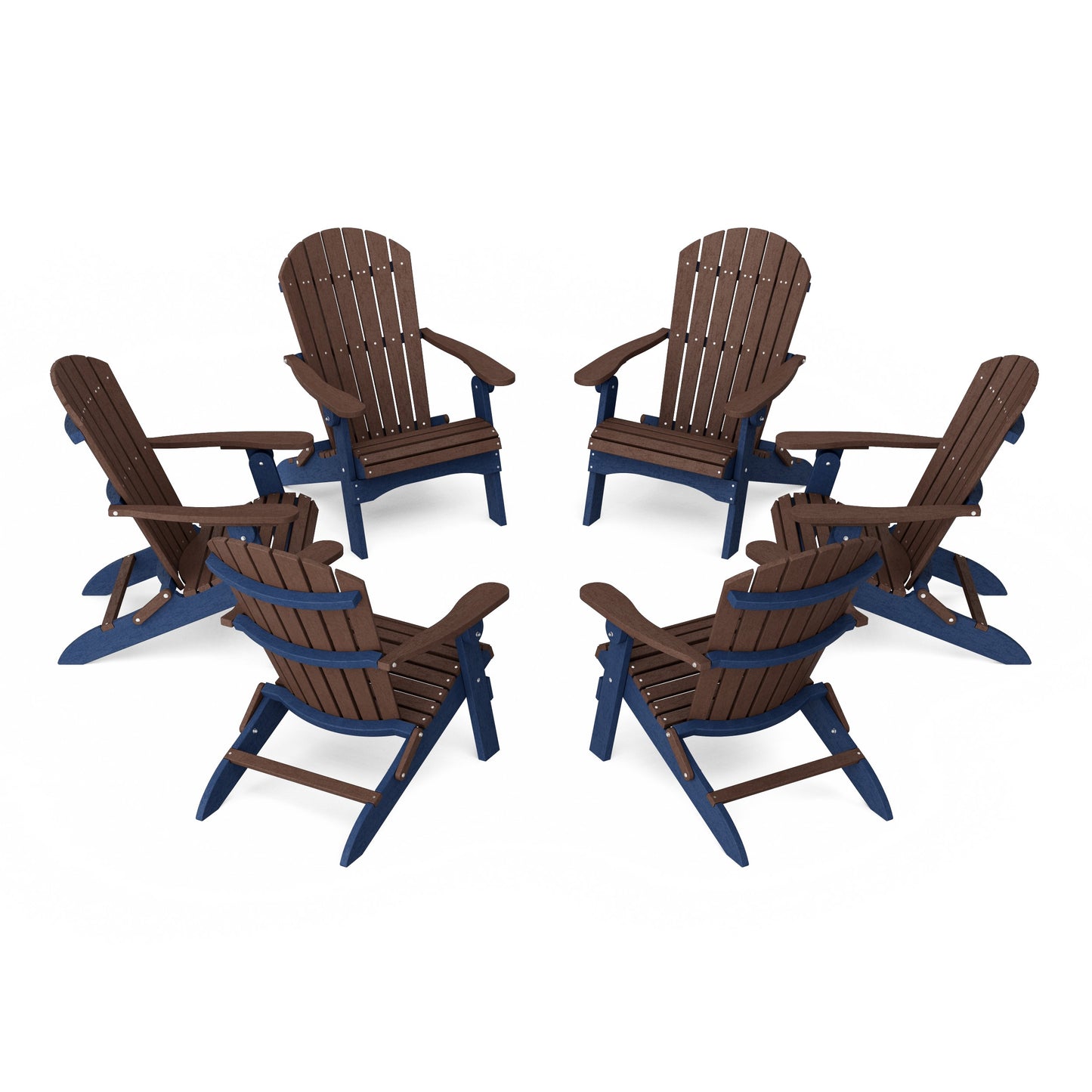 Heritage Folding Adirondack Chairs Set of 6
