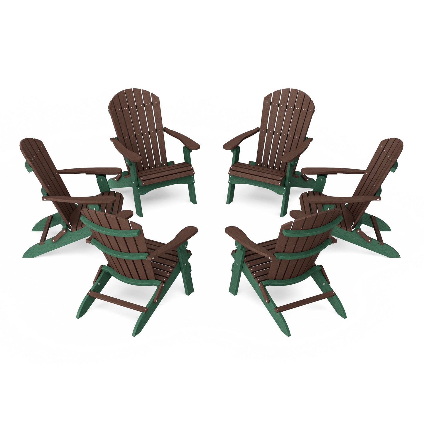 Heritage Folding Adirondack Chairs Set of 6