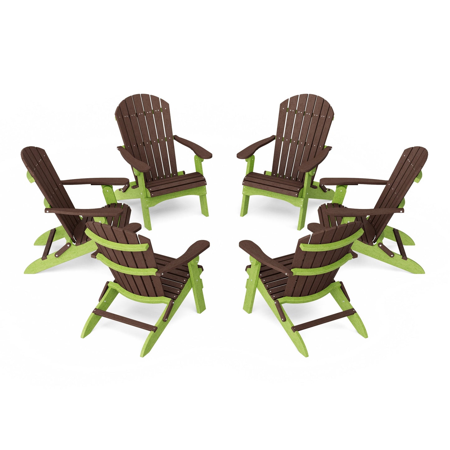 Heritage Folding Adirondack Chairs Set of 6