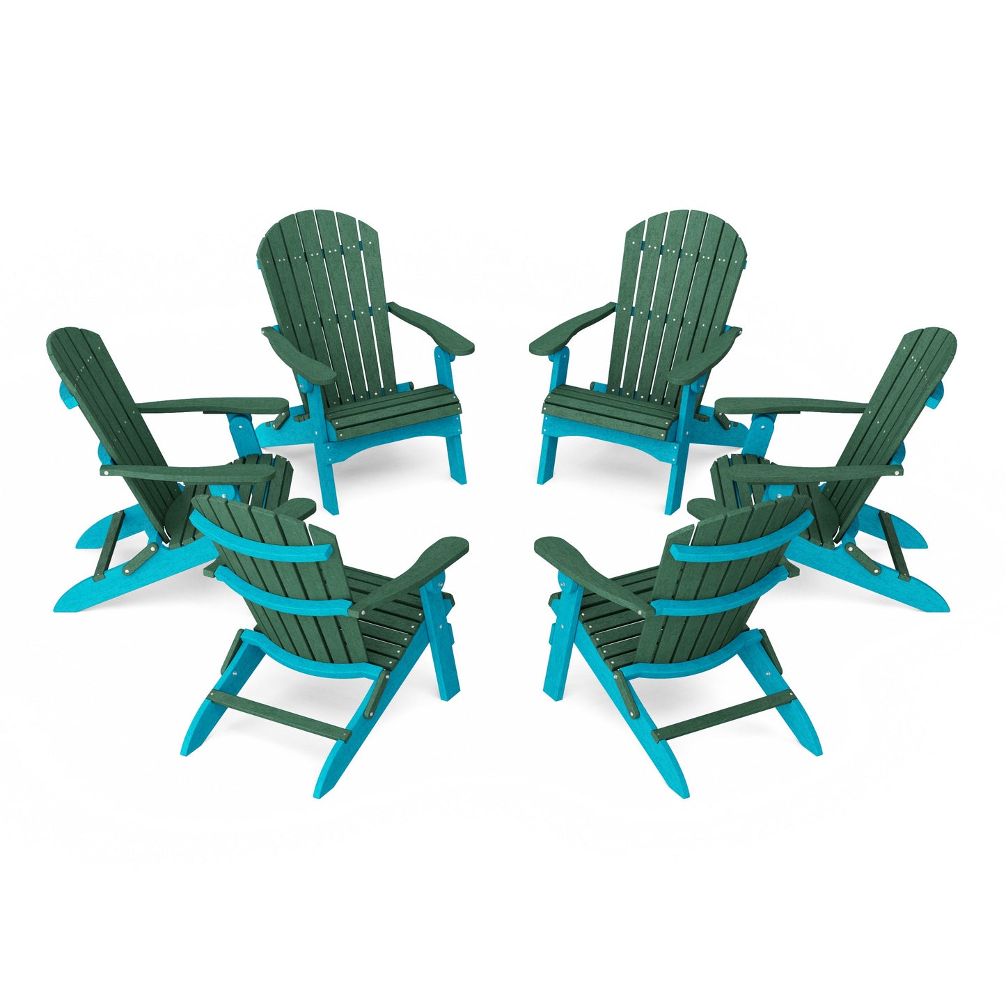 Heritage Folding Adirondack Chairs Set of 6