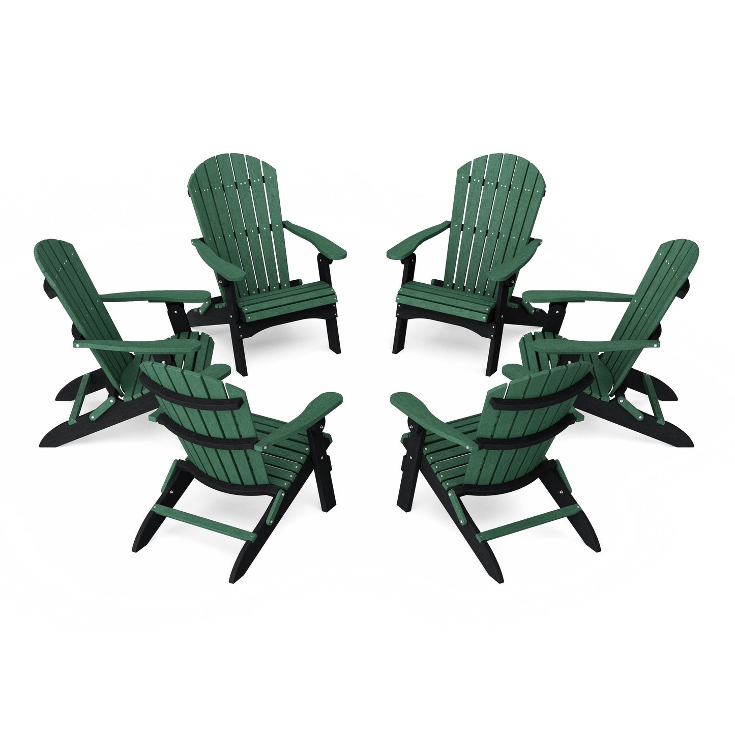 Heritage Folding Adirondack Chairs Set of 6