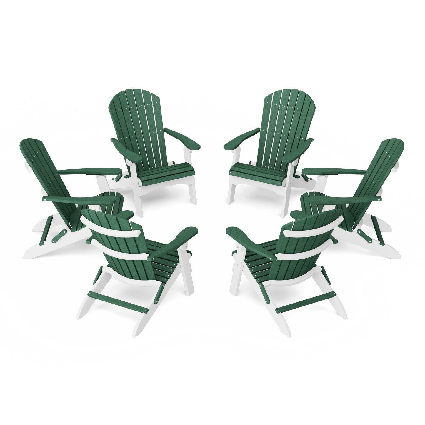 Heritage Folding Adirondack Chairs Set of 6