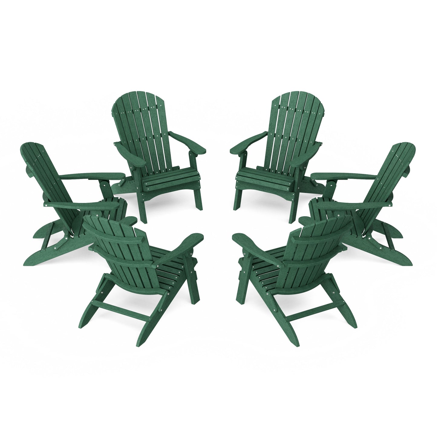Heritage Folding Adirondack Chairs Set of 6