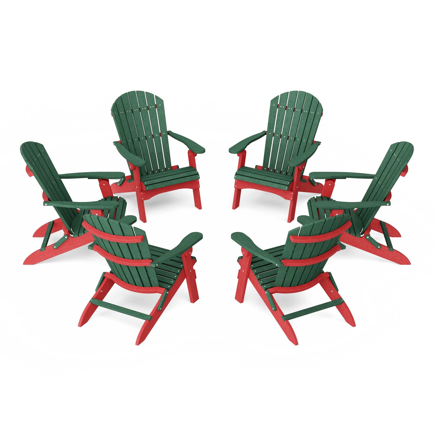 Heritage Folding Adirondack Chairs Set of 6