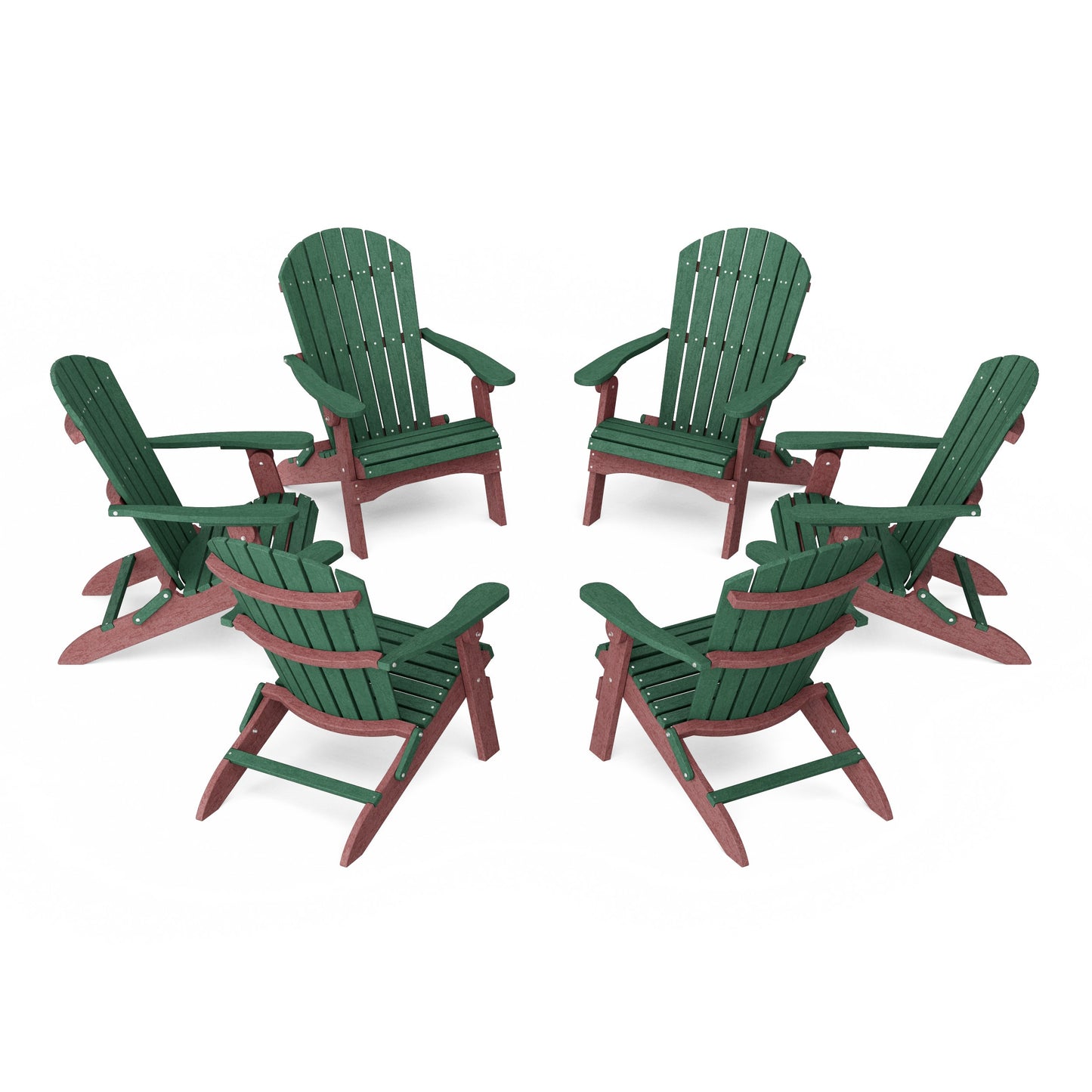 Heritage Folding Adirondack Chairs Set of 6