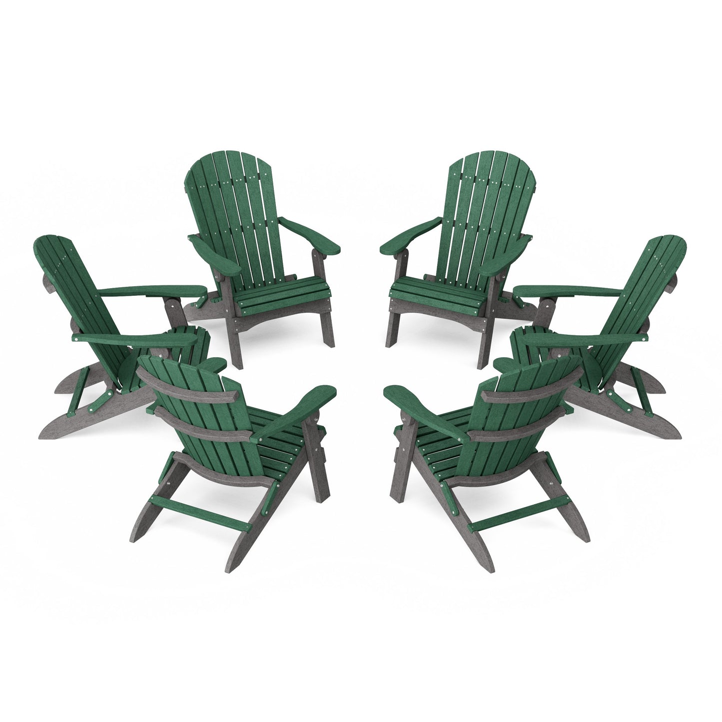 Heritage Folding Adirondack Chairs Set of 6