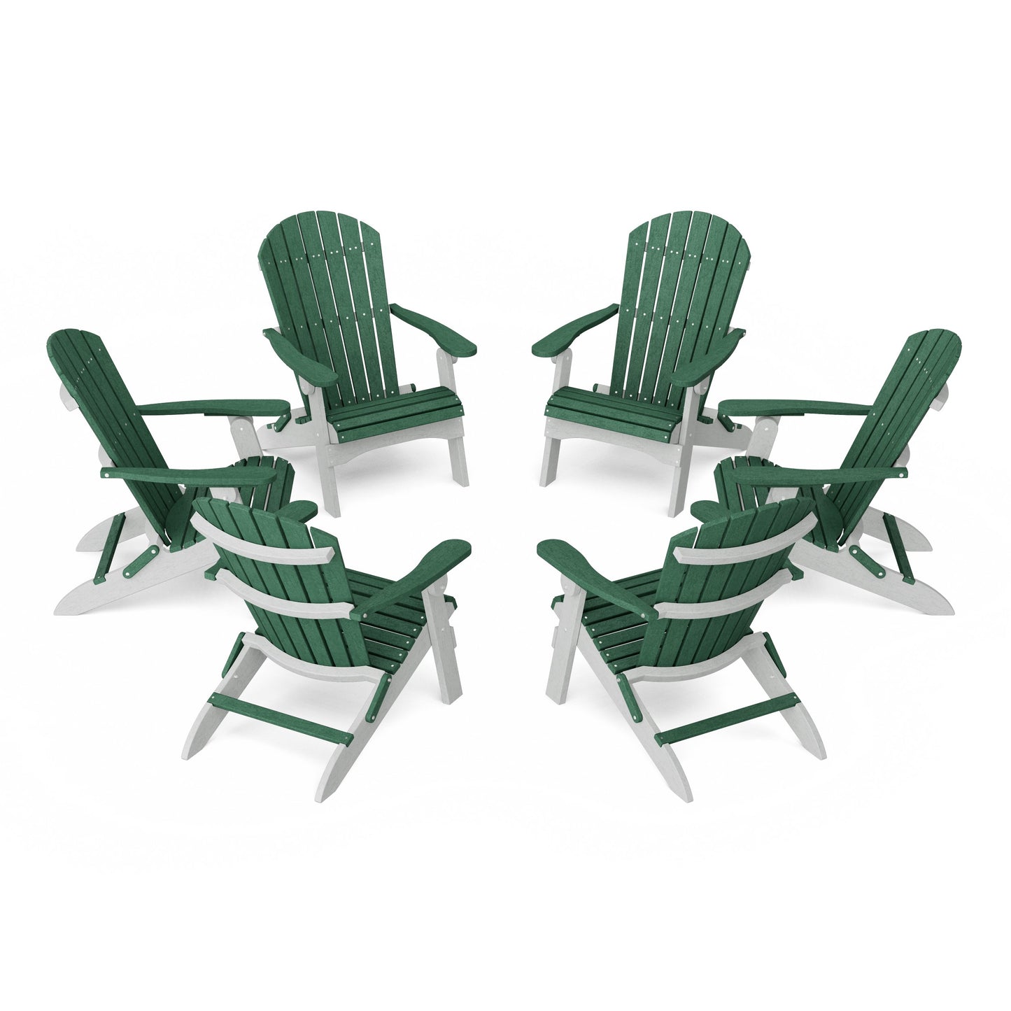 Heritage Folding Adirondack Chairs Set of 6