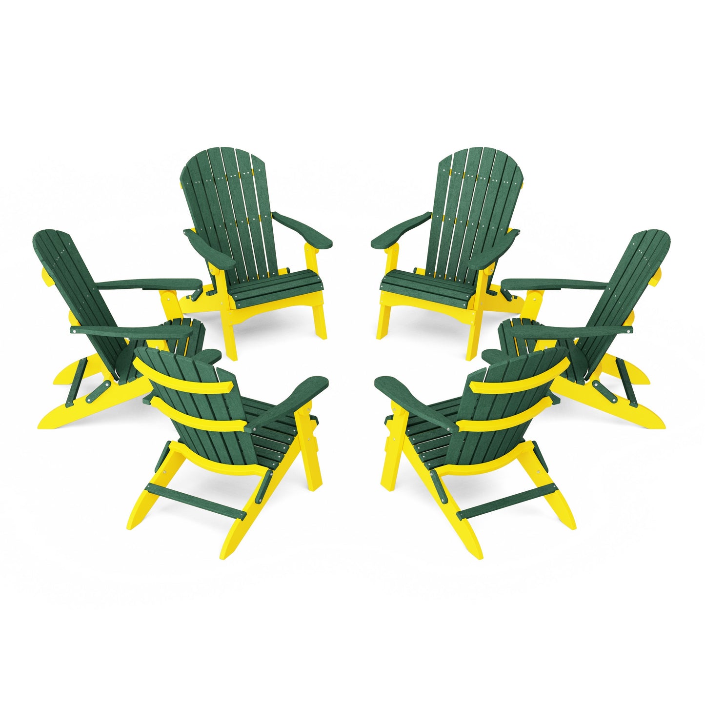 Heritage Folding Adirondack Chairs Set of 6