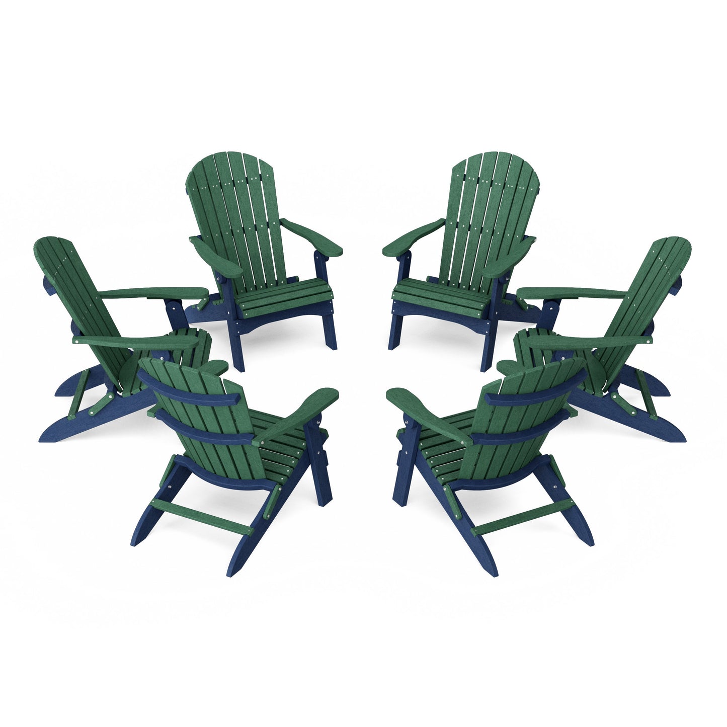 Heritage Folding Adirondack Chairs Set of 6