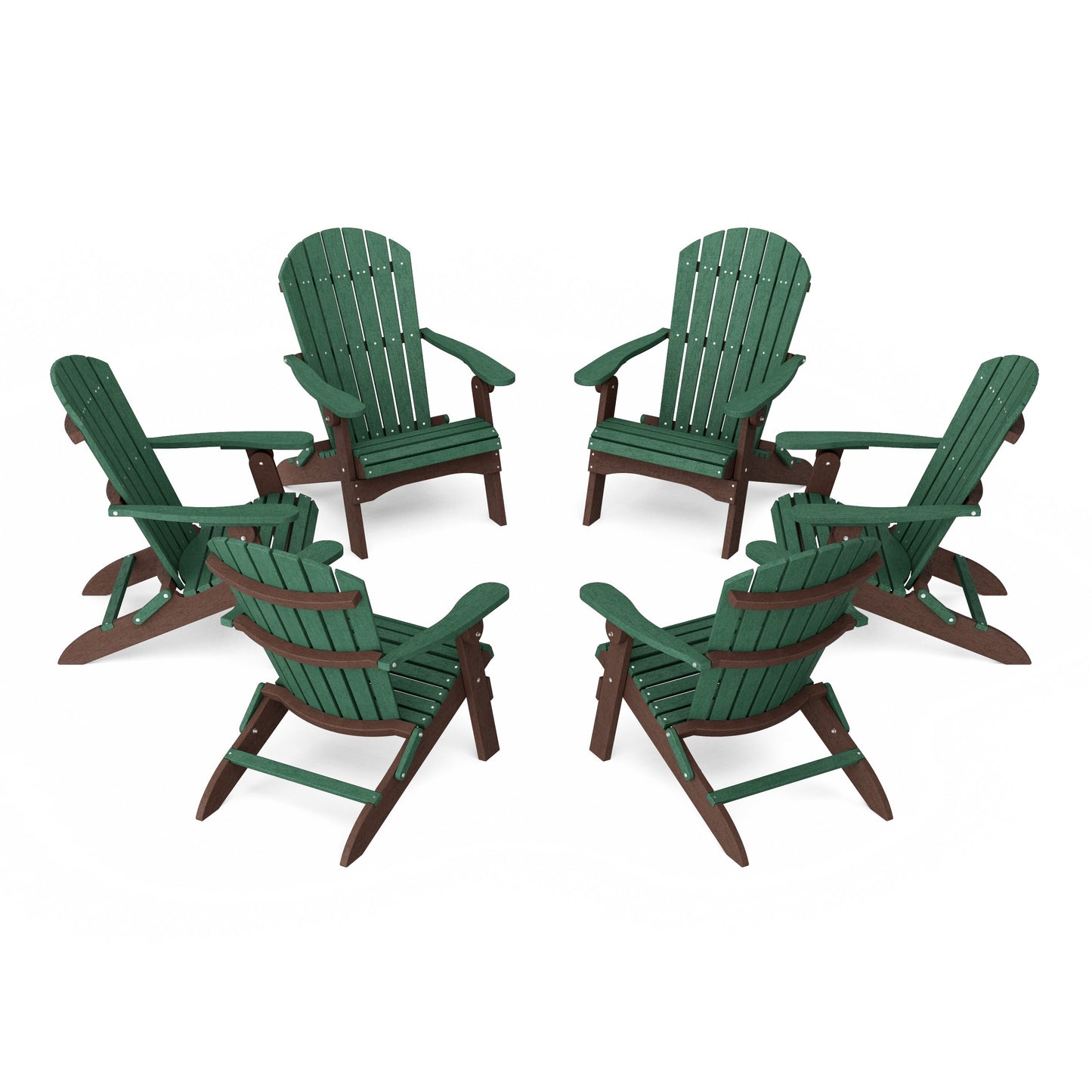 Heritage Folding Adirondack Chairs Set of 6