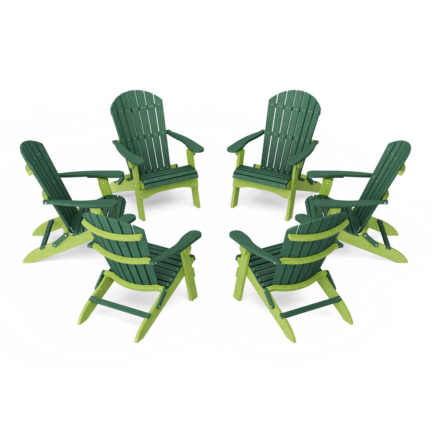 Heritage Folding Adirondack Chairs Set of 6