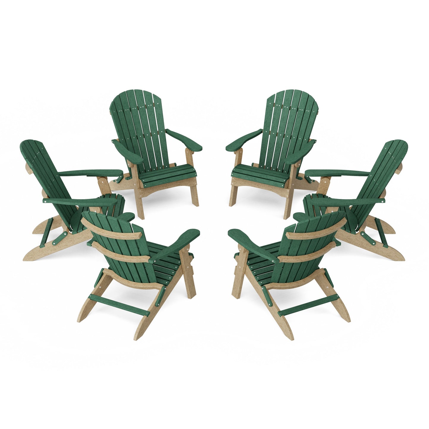 Heritage Folding Adirondack Chairs Set of 6