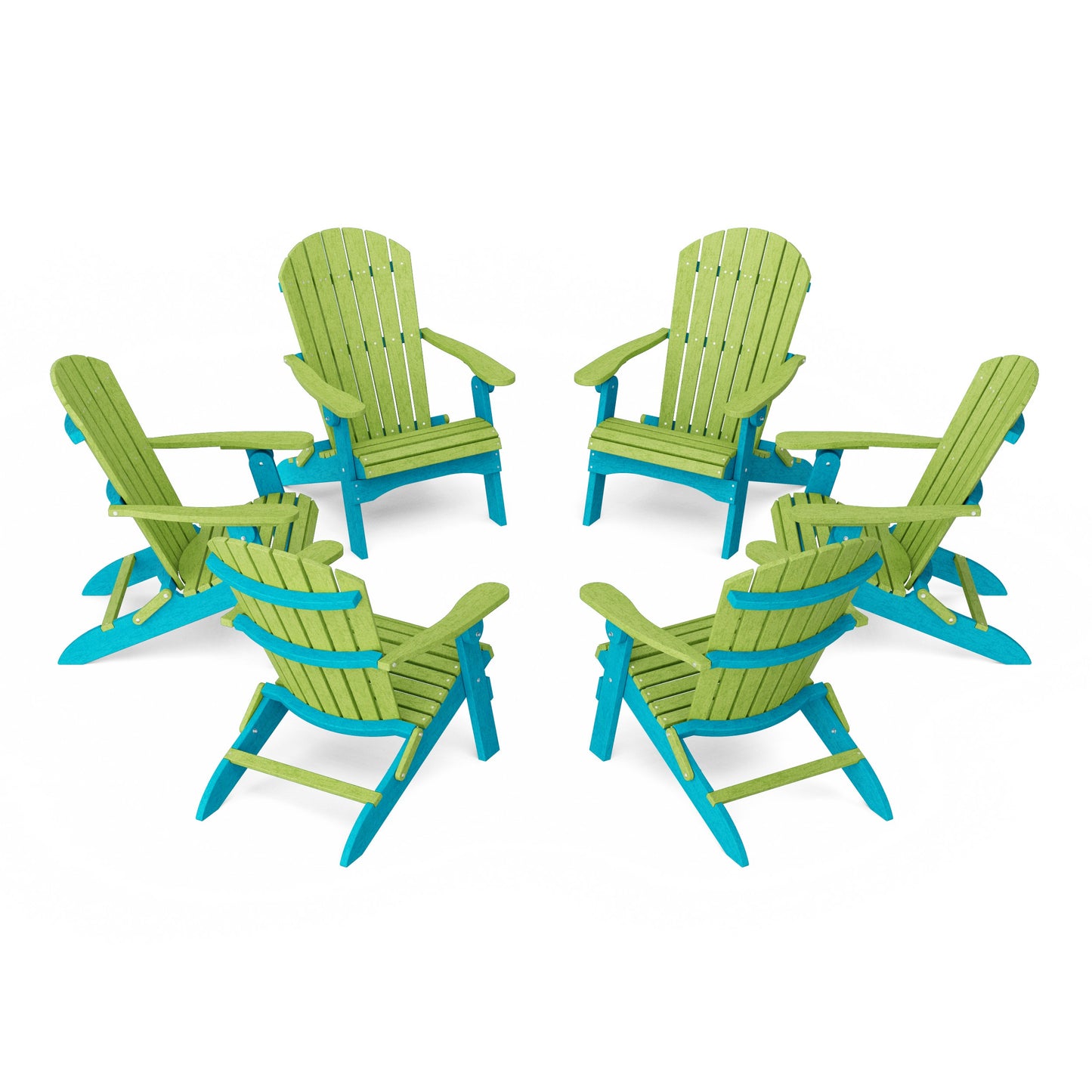 Heritage Folding Adirondack Chairs Set of 6