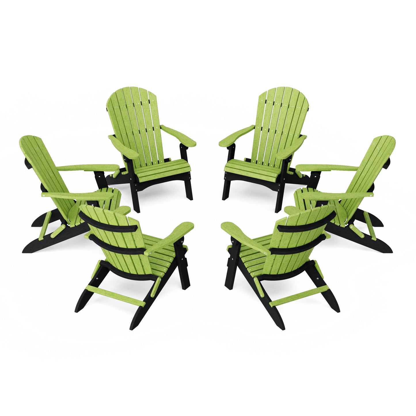 Heritage Folding Adirondack Chairs Set of 6