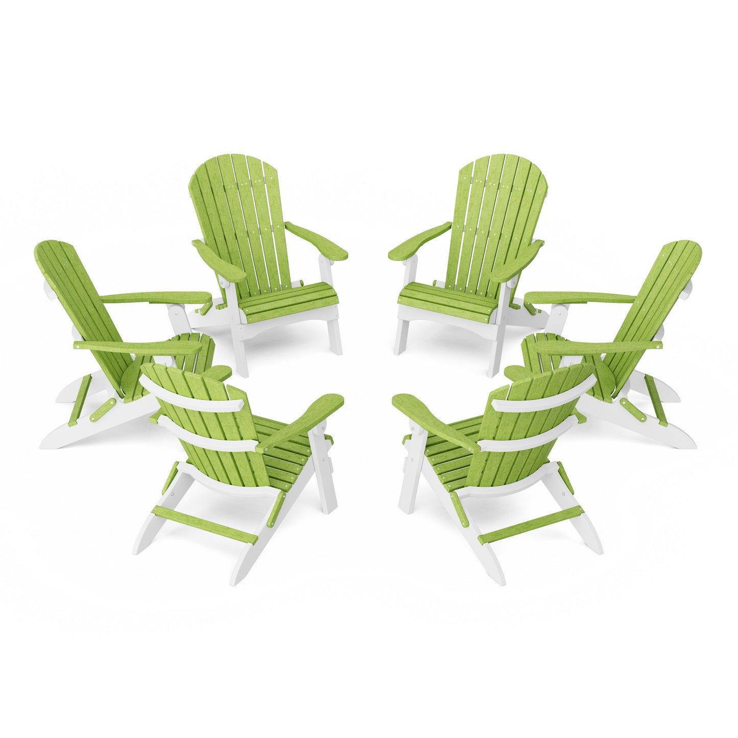 Heritage Folding Adirondack Chairs Set of 6