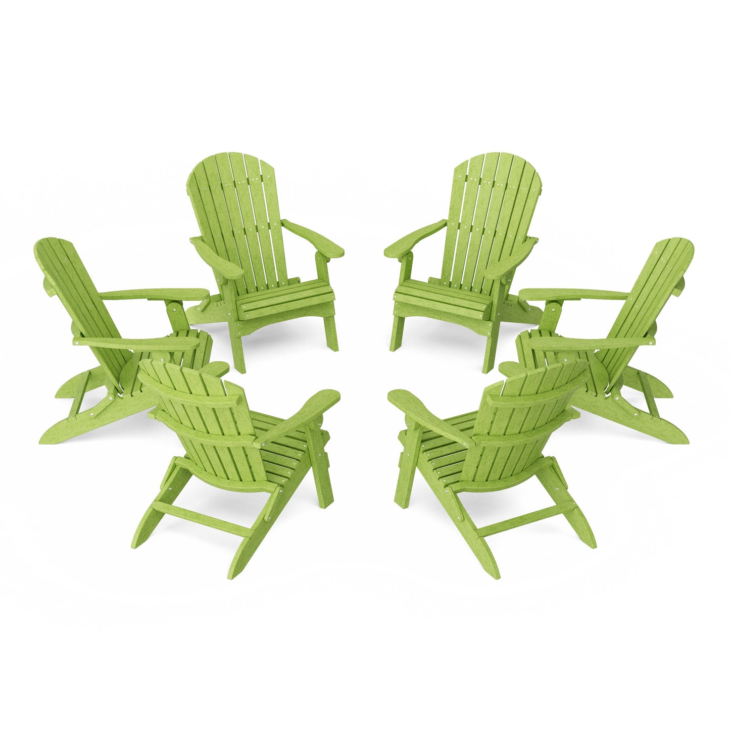 Heritage Folding Adirondack Chairs Set of 6