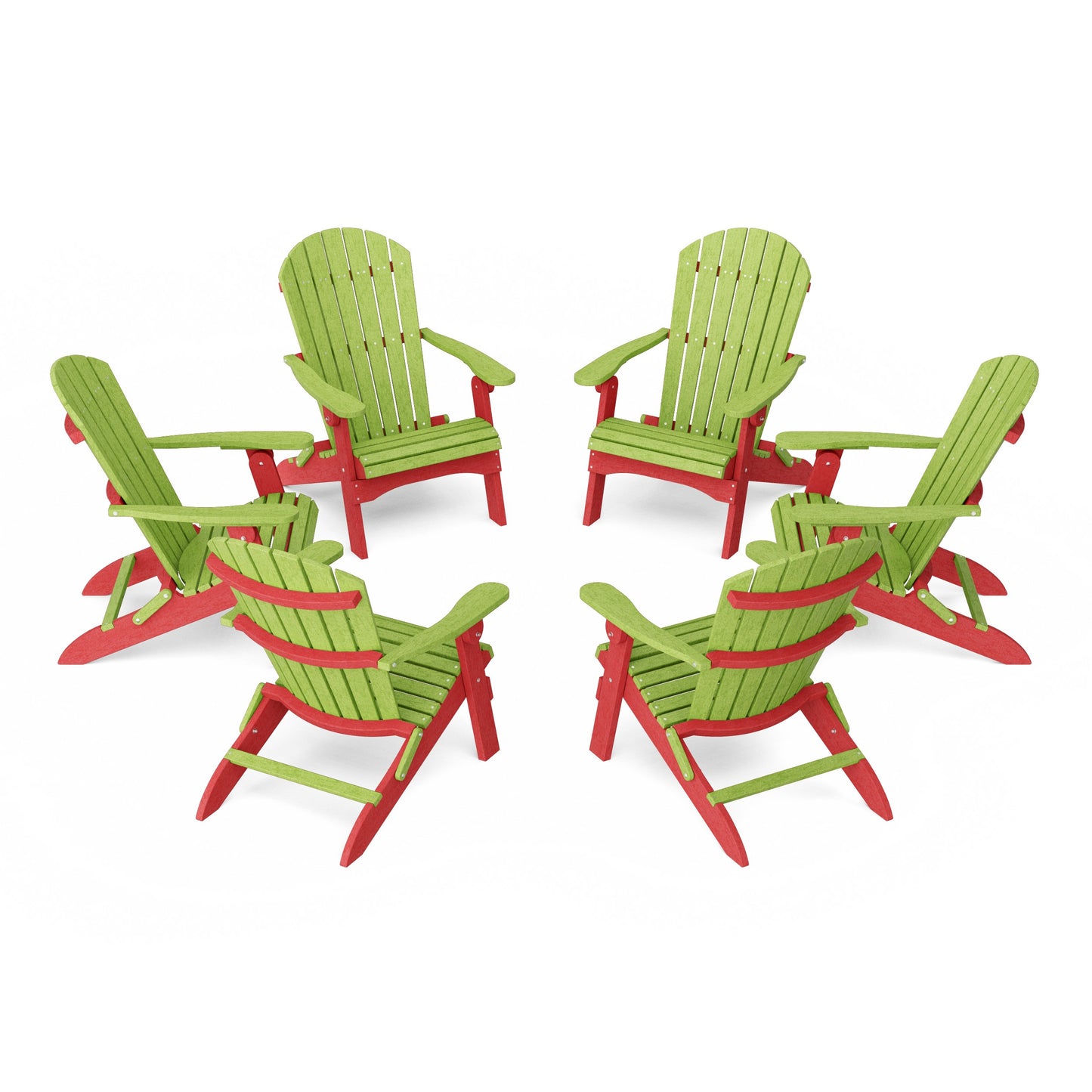 Heritage Folding Adirondack Chairs Set of 6