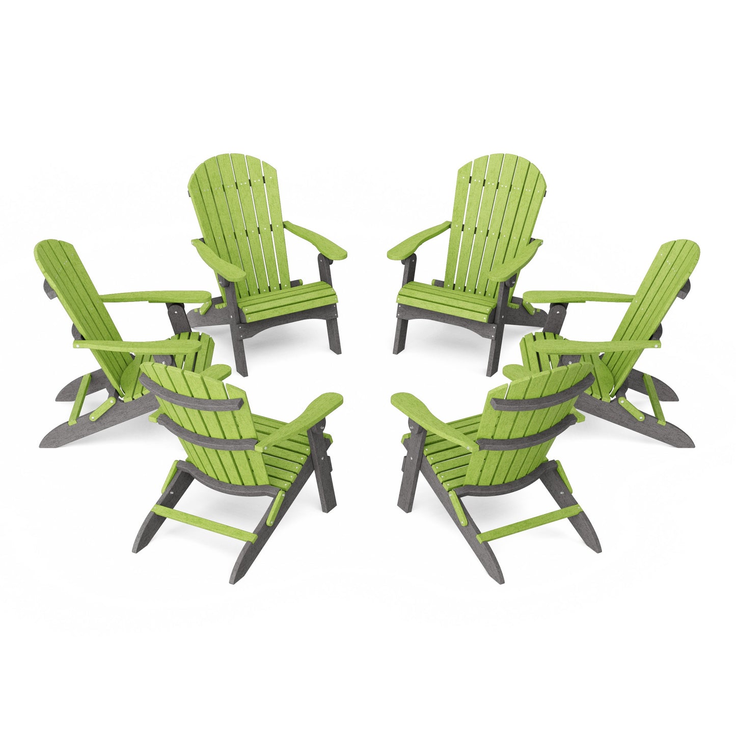 Heritage Folding Adirondack Chairs Set of 6