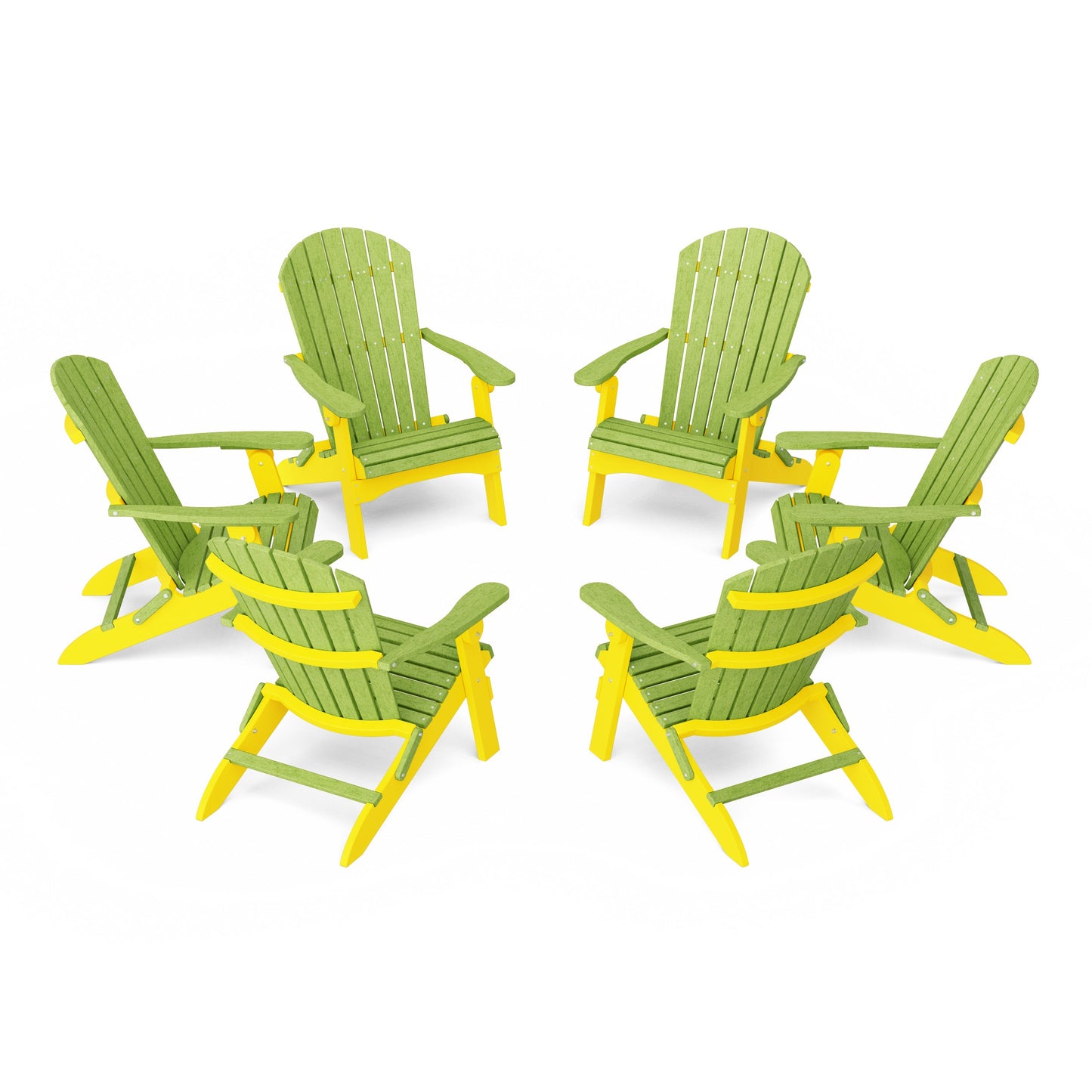 Heritage Folding Adirondack Chairs Set of 6