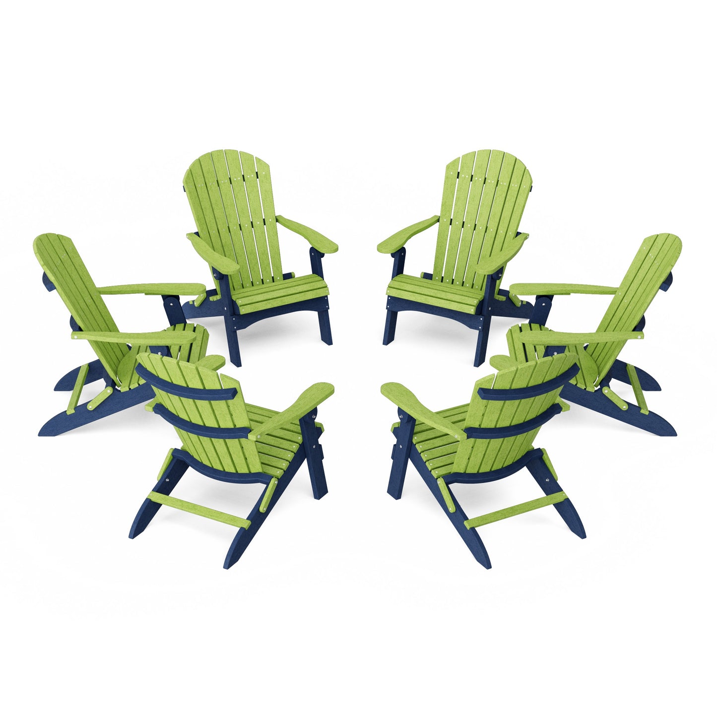 Heritage Folding Adirondack Chairs Set of 6