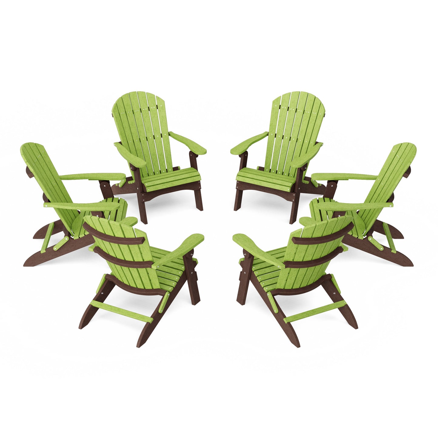 Heritage Folding Adirondack Chairs Set of 6