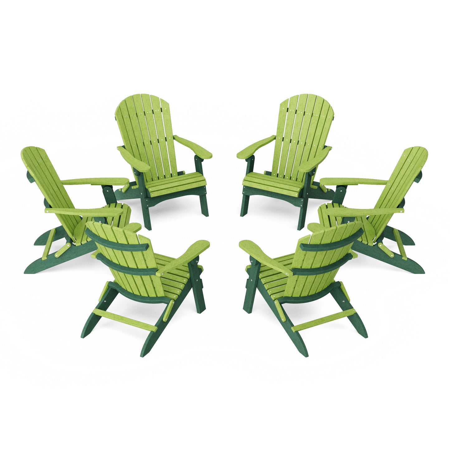 Heritage Folding Adirondack Chairs Set of 6