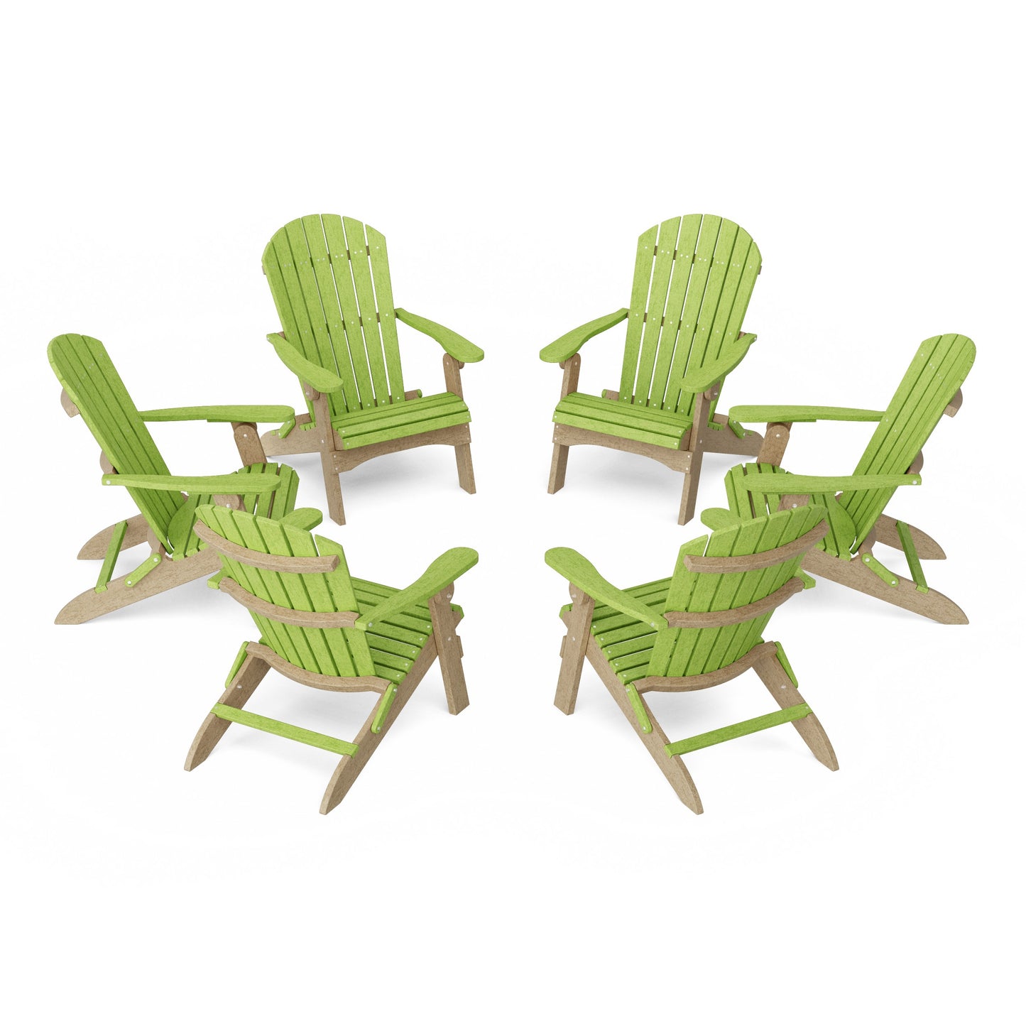 Heritage Folding Adirondack Chairs Set of 6