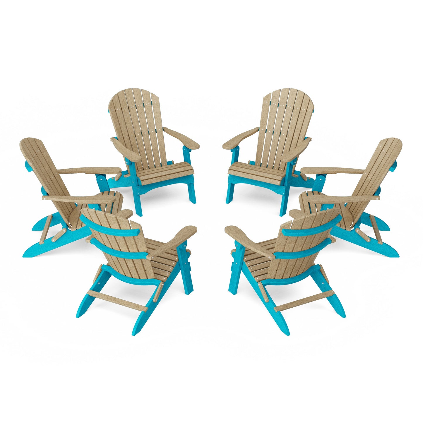 Heritage Folding Adirondack Chairs Set of 6