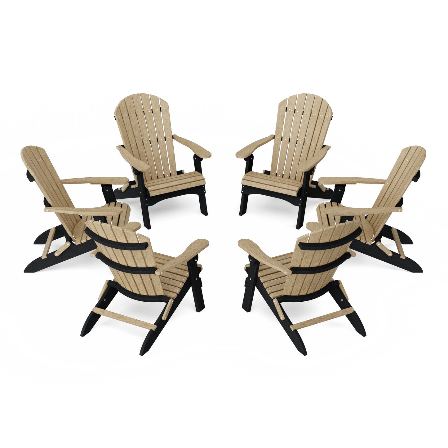 Heritage Folding Adirondack Chairs Set of 6