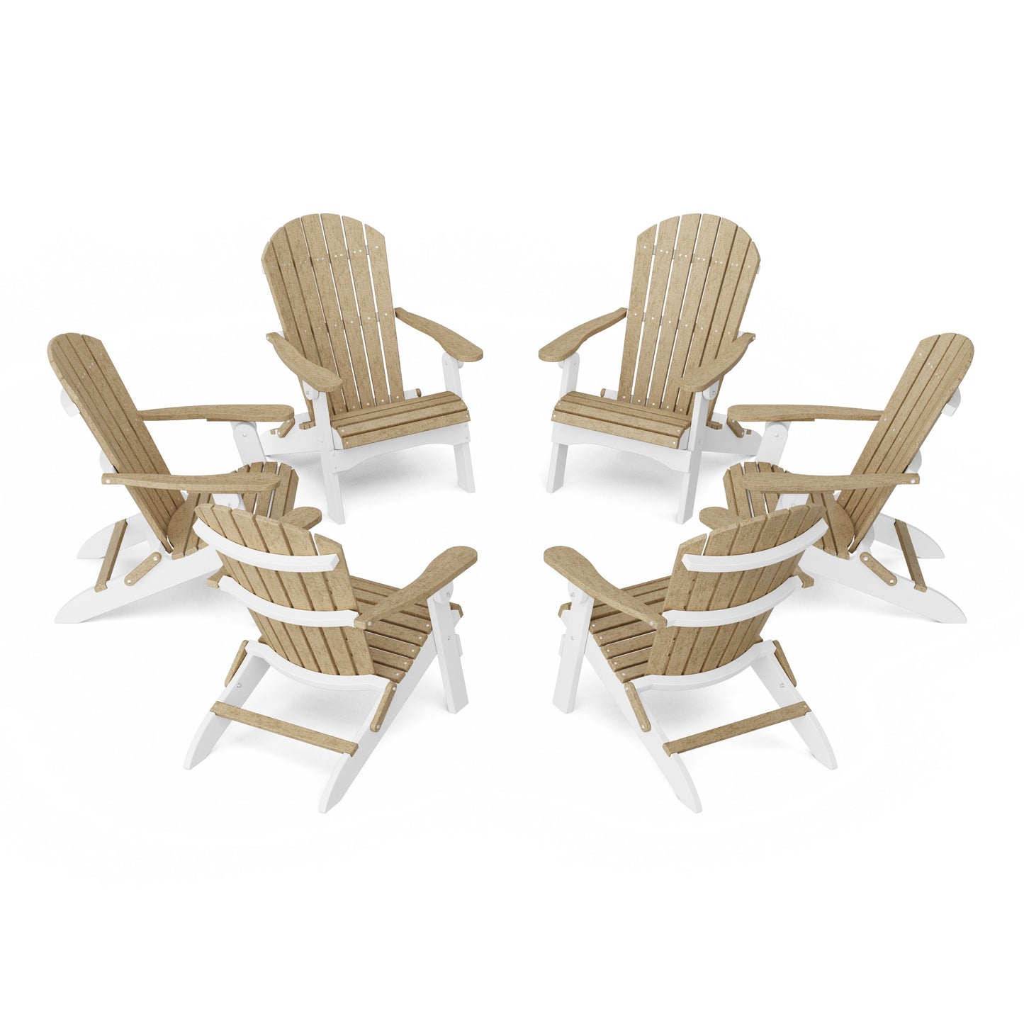 Heritage Folding Adirondack Chairs Set of 6