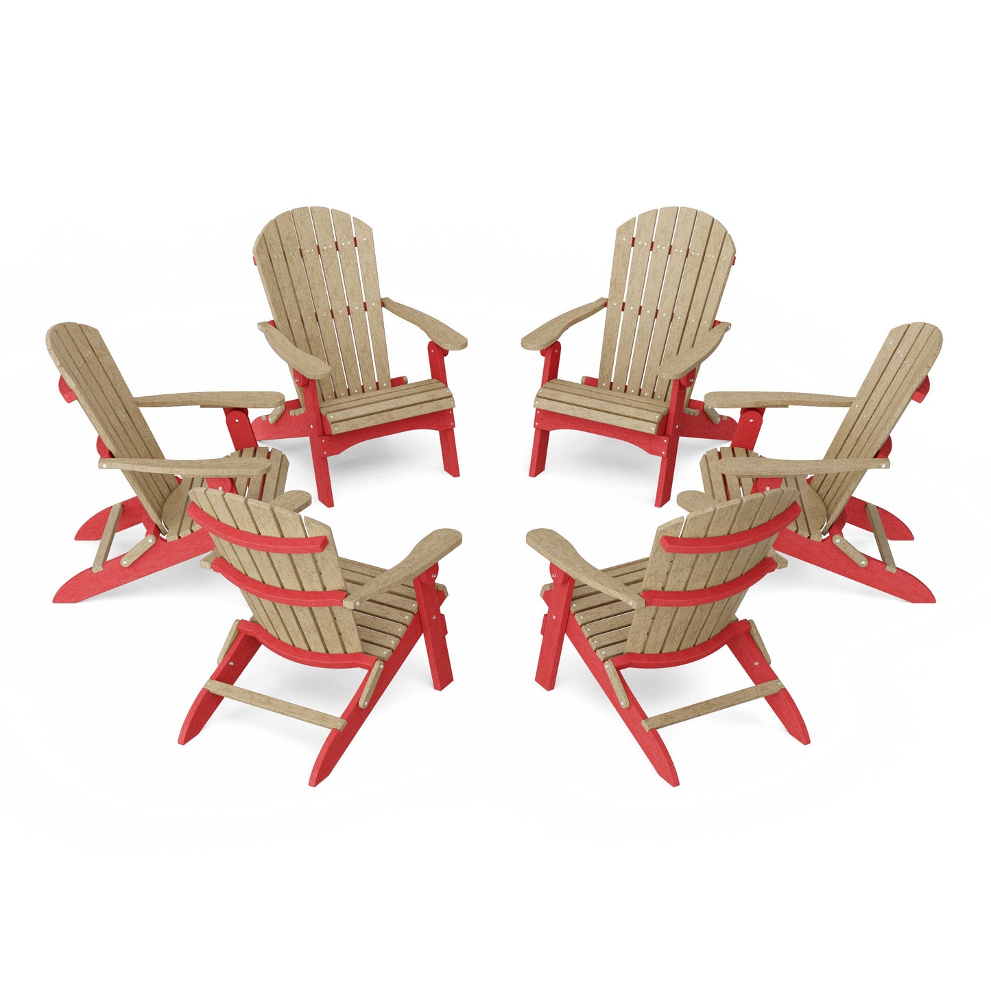 Heritage Folding Adirondack Chairs Set of 6