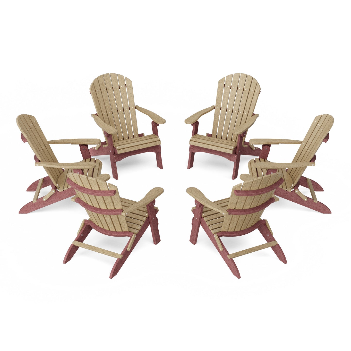 Heritage Folding Adirondack Chairs Set of 6