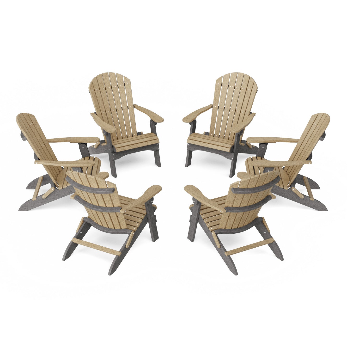 Heritage Folding Adirondack Chairs Set of 6