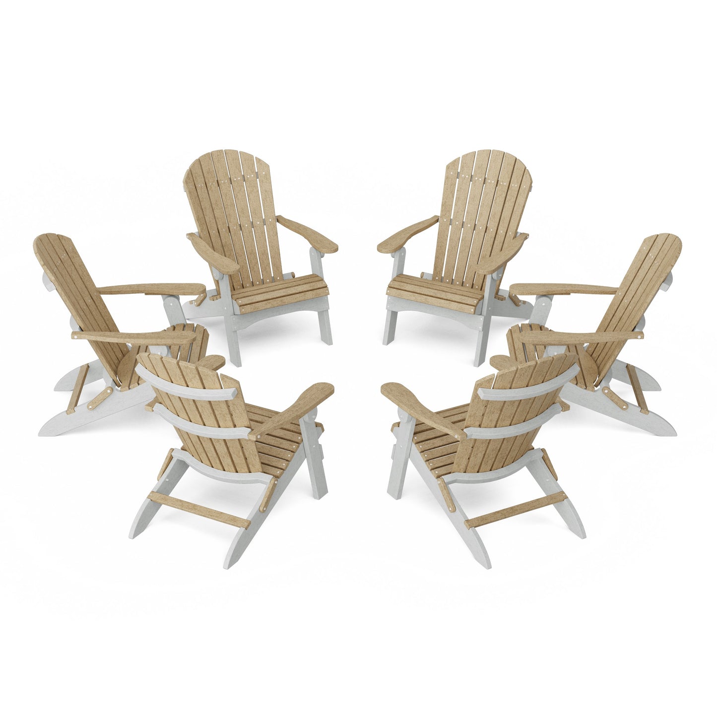 Heritage Folding Adirondack Chairs Set of 6