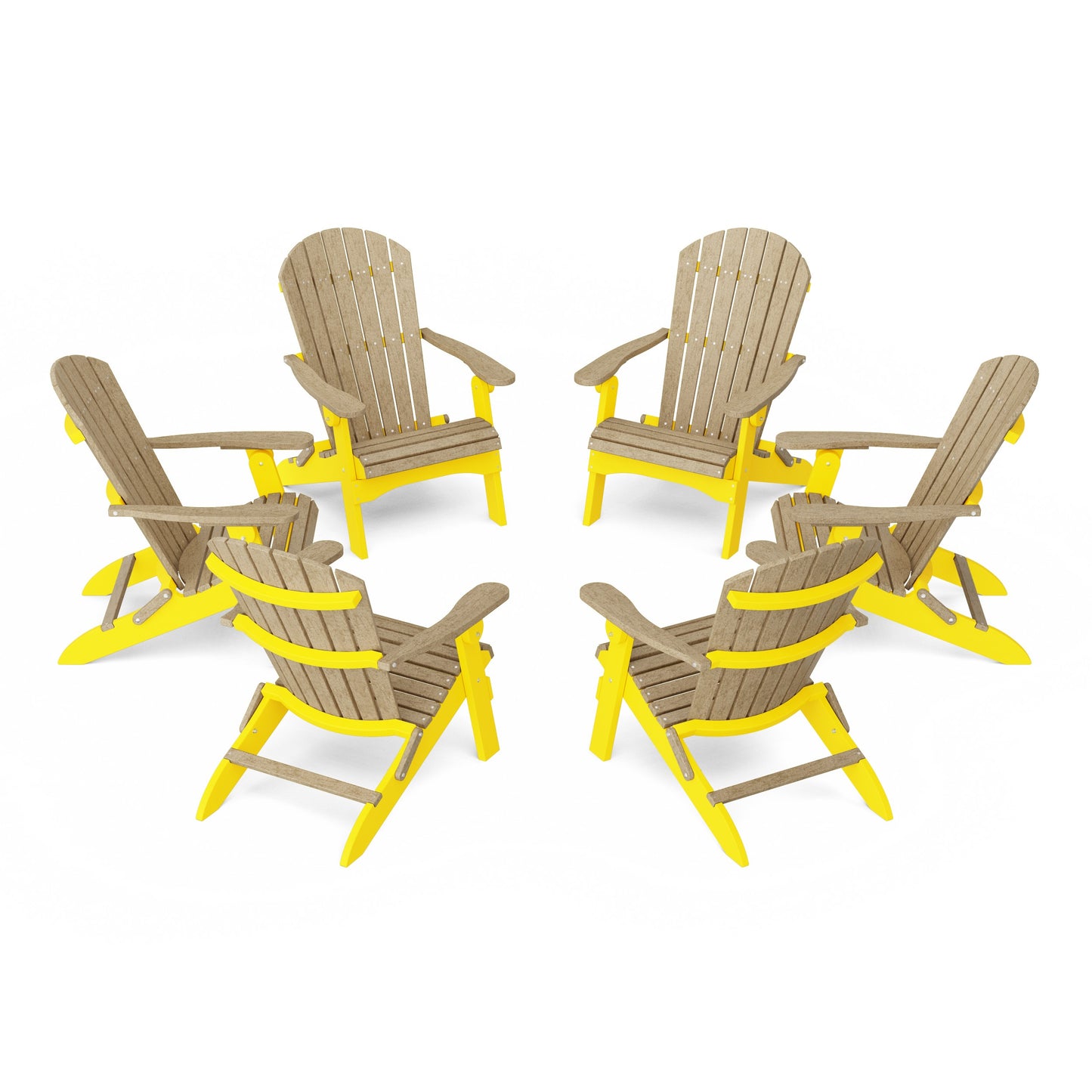 Heritage Folding Adirondack Chairs Set of 6