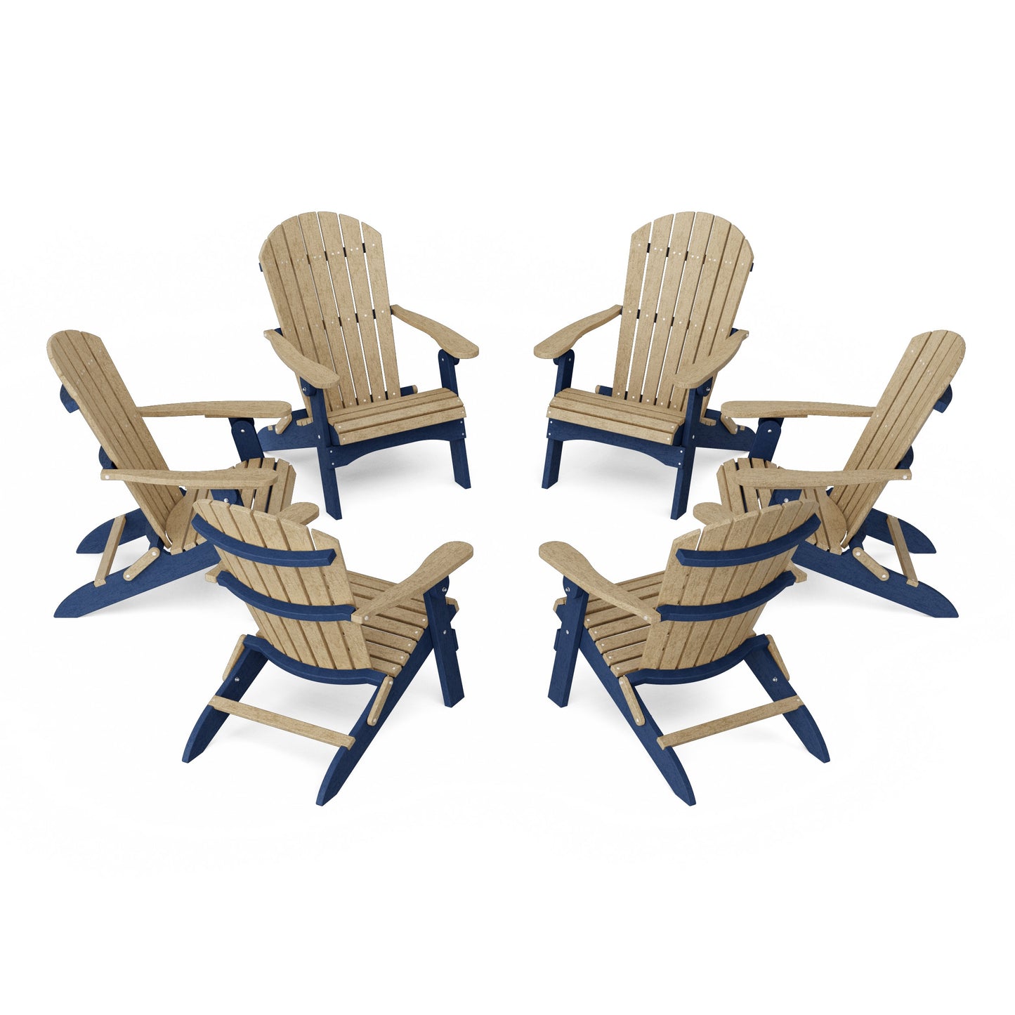 Heritage Folding Adirondack Chairs Set of 6