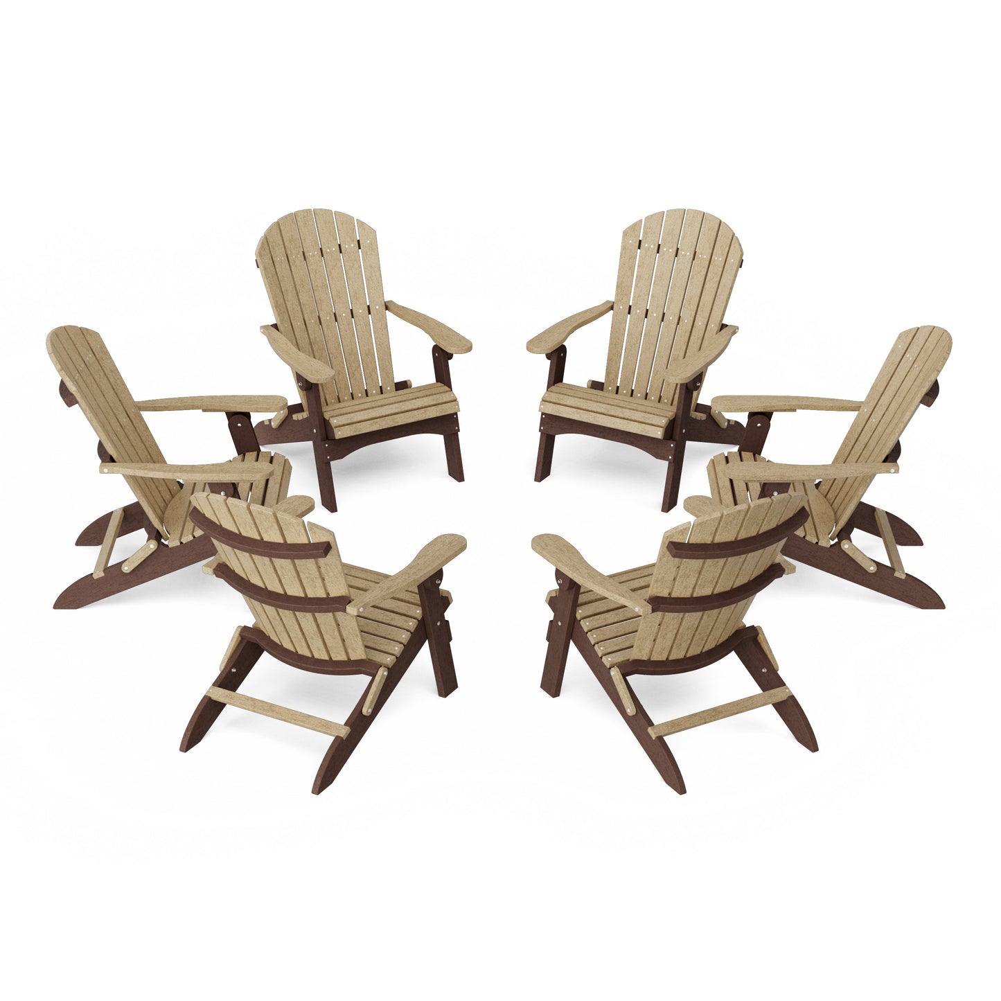 Heritage Folding Adirondack Chairs Set of 6