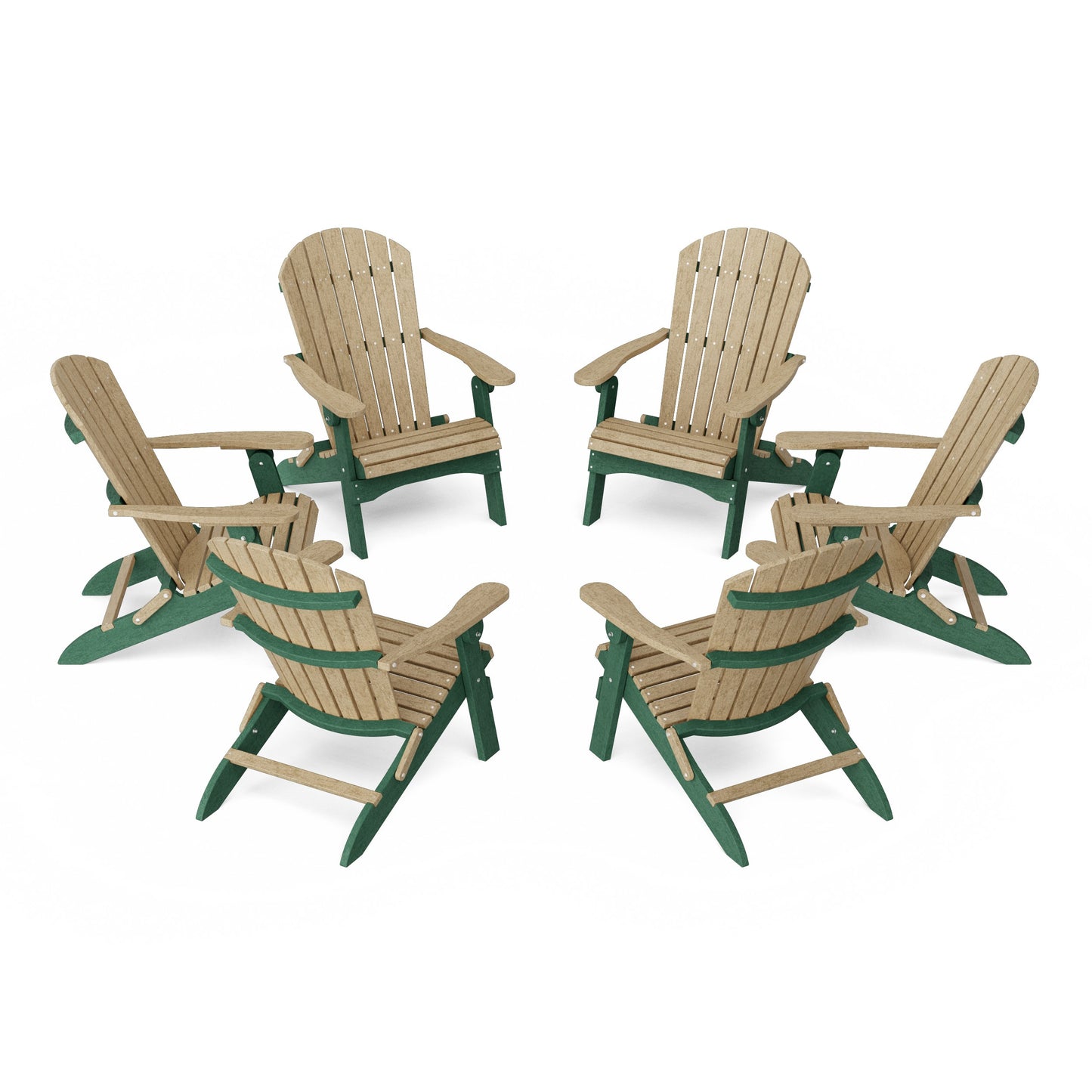 Heritage Folding Adirondack Chairs Set of 6