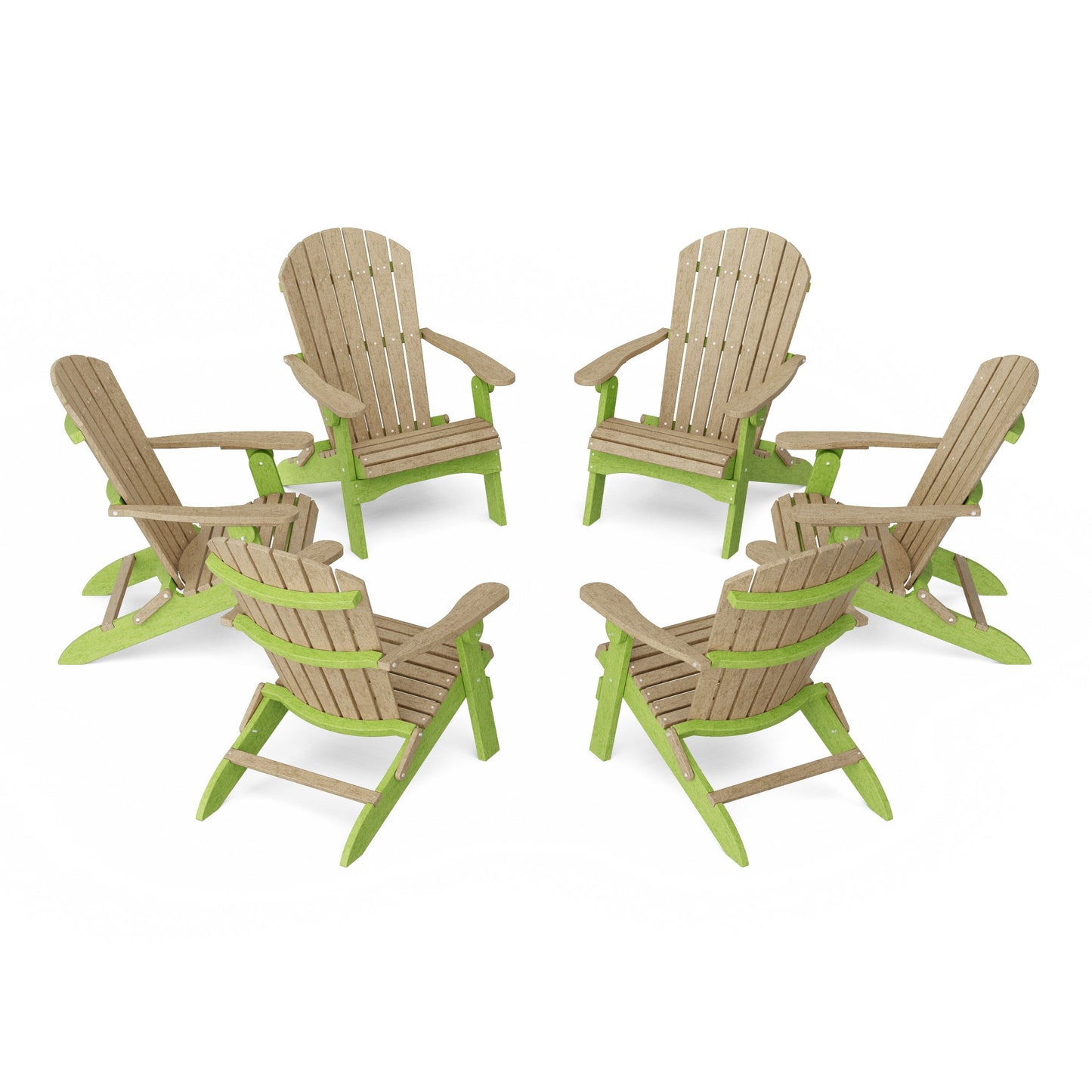 Heritage Folding Adirondack Chairs Set of 6